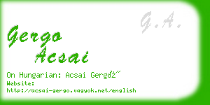 gergo acsai business card